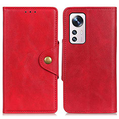 Leather Case Stands Flip Cover Holder N06P for Xiaomi Mi 12 Lite 5G Red
