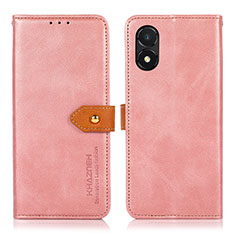 Leather Case Stands Flip Cover Holder N07P for Huawei Honor X5 Pink