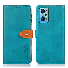 Leather Case Stands Flip Cover Holder N07P for Realme GT Neo 3T 5G Cyan