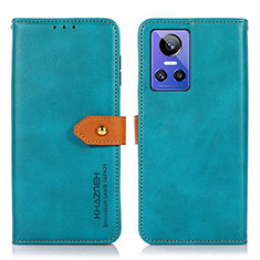 Leather Case Stands Flip Cover Holder N07P for Realme GT Neo3 5G Cyan