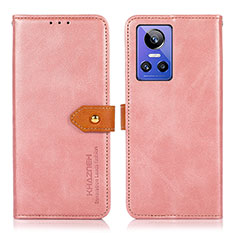 Leather Case Stands Flip Cover Holder N07P for Realme GT Neo3 5G Pink