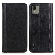 Leather Case Stands Flip Cover Holder N08P for Nokia C110 Black