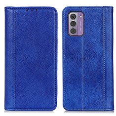 Leather Case Stands Flip Cover Holder N08P for Nokia G42 5G Blue