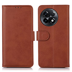 Leather Case Stands Flip Cover Holder N08P for OnePlus 11R 5G Brown