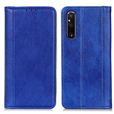 Leather Case Stands Flip Cover Holder N08P for Sony Xperia 1 V Blue