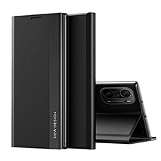 Leather Case Stands Flip Cover Holder Q01H for Xiaomi Mi 11X Pro 5G Black