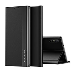 Leather Case Stands Flip Cover Holder Q01H for Xiaomi Redmi 9i Black
