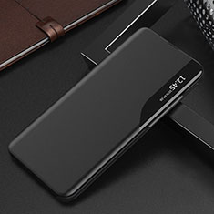 Leather Case Stands Flip Cover Holder Q02H for Samsung Galaxy A73 5G Black