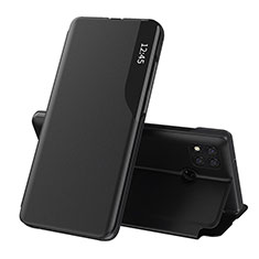 Leather Case Stands Flip Cover Holder Q02H for Xiaomi Redmi 10A 4G Black