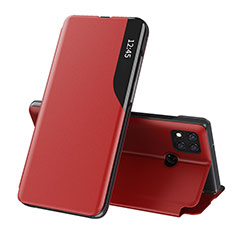 Leather Case Stands Flip Cover Holder Q02H for Xiaomi Redmi 10A 4G Red