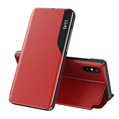 Leather Case Stands Flip Cover Holder Q02H for Xiaomi Redmi 9AT Red