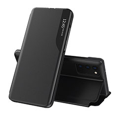 Leather Case Stands Flip Cover Holder QH1 for Samsung Galaxy M02s Black