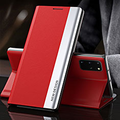 Leather Case Stands Flip Cover Holder QH2 for Samsung Galaxy S20 Plus Red