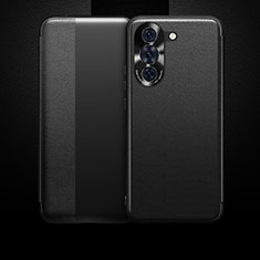 Leather Case Stands Flip Cover Holder QK1 for Huawei Nova 10 Pro Black
