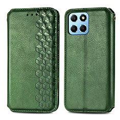 Leather Case Stands Flip Cover Holder S01D for Huawei Honor 70 Lite 5G Green
