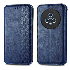 Leather Case Stands Flip Cover Holder S01D for Huawei Honor Magic5 5G Blue