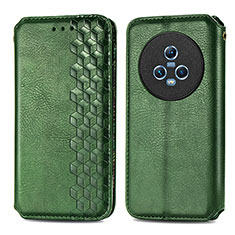 Leather Case Stands Flip Cover Holder S01D for Huawei Honor Magic5 5G Green