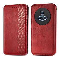 Leather Case Stands Flip Cover Holder S01D for Huawei Honor Magic5 5G Red