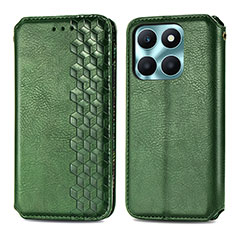 Leather Case Stands Flip Cover Holder S01D for Huawei Honor X6a Green