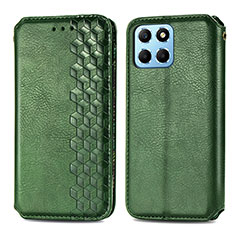 Leather Case Stands Flip Cover Holder S01D for Huawei Honor X8 5G Green