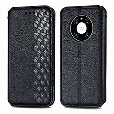 Leather Case Stands Flip Cover Holder S01D for Huawei Mate 40 Black