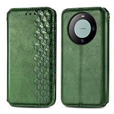 Leather Case Stands Flip Cover Holder S01D for Huawei Mate 60 Green
