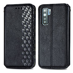 Leather Case Stands Flip Cover Holder S01D for Huawei Nova 7 SE 5G Black