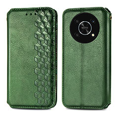 Leather Case Stands Flip Cover Holder S01D for Huawei Nova Y90 Green