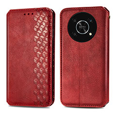 Leather Case Stands Flip Cover Holder S01D for Huawei Nova Y90 Red