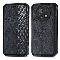Leather Case Stands Flip Cover Holder S01D for Huawei Nova Y91 Black