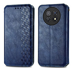 Leather Case Stands Flip Cover Holder S01D for Huawei Nova Y91 Blue