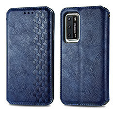 Leather Case Stands Flip Cover Holder S01D for Huawei P40 Blue