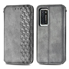 Leather Case Stands Flip Cover Holder S01D for Huawei P40 Gray