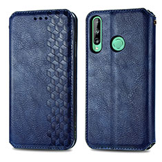 Leather Case Stands Flip Cover Holder S01D for Huawei P40 Lite E Blue