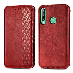 Leather Case Stands Flip Cover Holder S01D for Huawei P40 Lite E Red