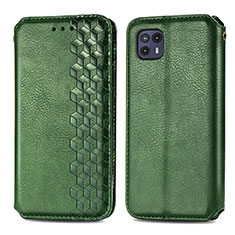 Leather Case Stands Flip Cover Holder S01D for Motorola Moto G50 5G Green