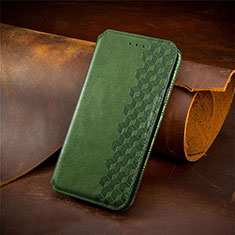 Leather Case Stands Flip Cover Holder S01D for Nokia C32 Green