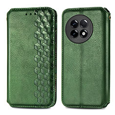 Leather Case Stands Flip Cover Holder S01D for OnePlus 11R 5G Green