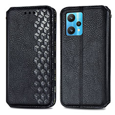 Leather Case Stands Flip Cover Holder S01D for Realme 9 5G Black
