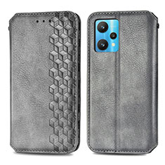 Leather Case Stands Flip Cover Holder S01D for Realme 9 5G Gray