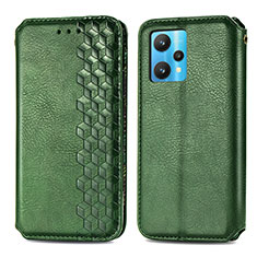 Leather Case Stands Flip Cover Holder S01D for Realme 9 5G Green