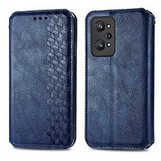 Leather Case Stands Flip Cover Holder S01D for Realme GT Neo 3T 5G Blue