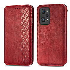 Leather Case Stands Flip Cover Holder S01D for Realme GT Neo 3T 5G Red