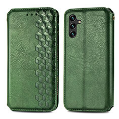 Leather Case Stands Flip Cover Holder S01D for Samsung Galaxy A04s Green