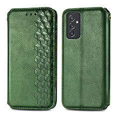Leather Case Stands Flip Cover Holder S01D for Samsung Galaxy A05s Green