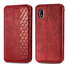 Leather Case Stands Flip Cover Holder S01D for Samsung Galaxy A20 SC-02M SCV46 Red