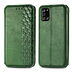 Leather Case Stands Flip Cover Holder S01D for Samsung Galaxy A31 Green