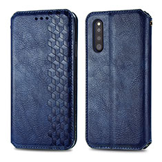 Leather Case Stands Flip Cover Holder S01D for Samsung Galaxy A41 SC-41A Blue
