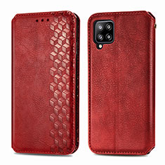 Leather Case Stands Flip Cover Holder S01D for Samsung Galaxy A42 5G Red