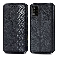 Leather Case Stands Flip Cover Holder S01D for Samsung Galaxy A51 5G Black